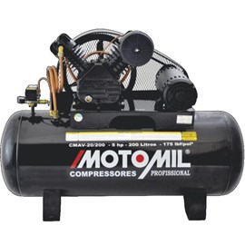 Compressor de Ar CMAV-20/200 5Hp Trifásico 220/380V - Motomil