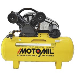 Compressor de Ar CMV-20PL/200 Air Power 5HP Trifásico 220/380V - Motomil